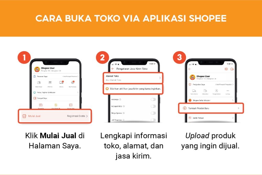 Toko bagi memiliki ruang setelah atas itu belum pojok kiri dibagian Cara posting jual di shopee